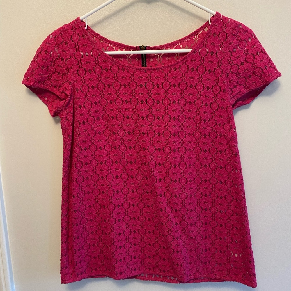 Lilly Pulitzer pink lace top